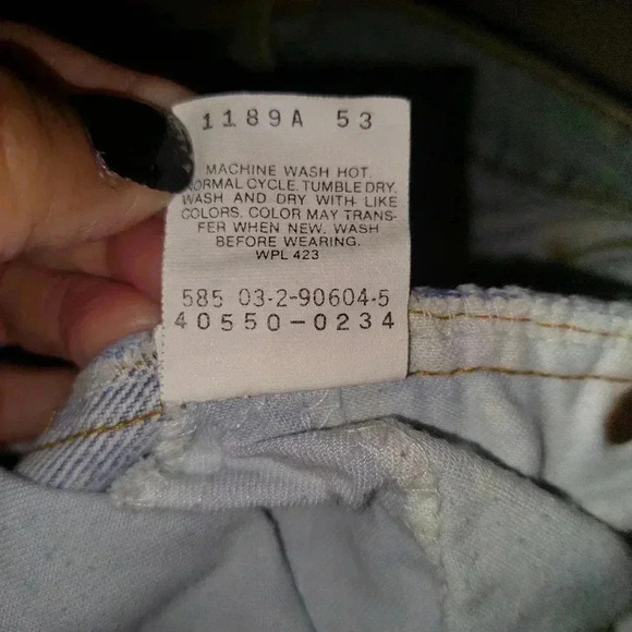 Vtg  80s Levis 505 Denim Jeans Sz 34x36 Light Wash Orange Tab USA 40550-0234 - Picture 5 of 11